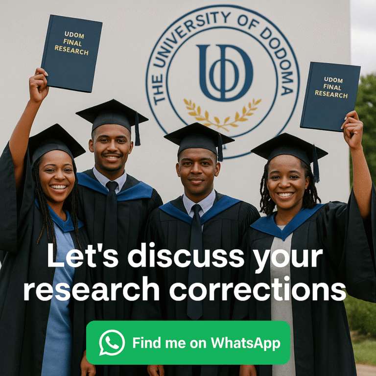 university of dodoma research corrections