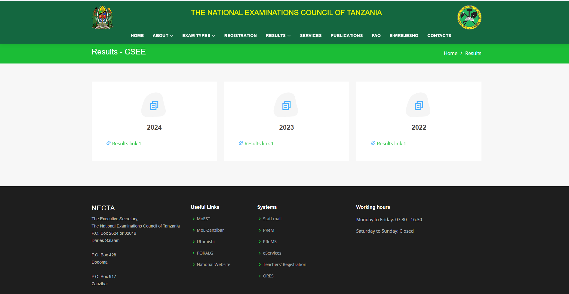 MATOKEO NECTA FORM FOUR RESULTS RELEASED NOW