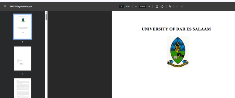 UDSM Research Proposal Format PDF