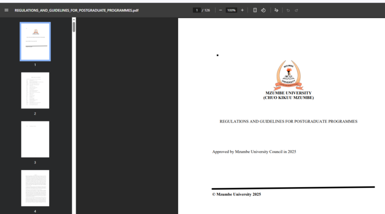 Mzumbe University Research Proposal Format PDF