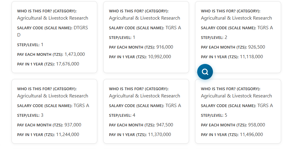 Tanzania Government Salary Scale Easy to understand