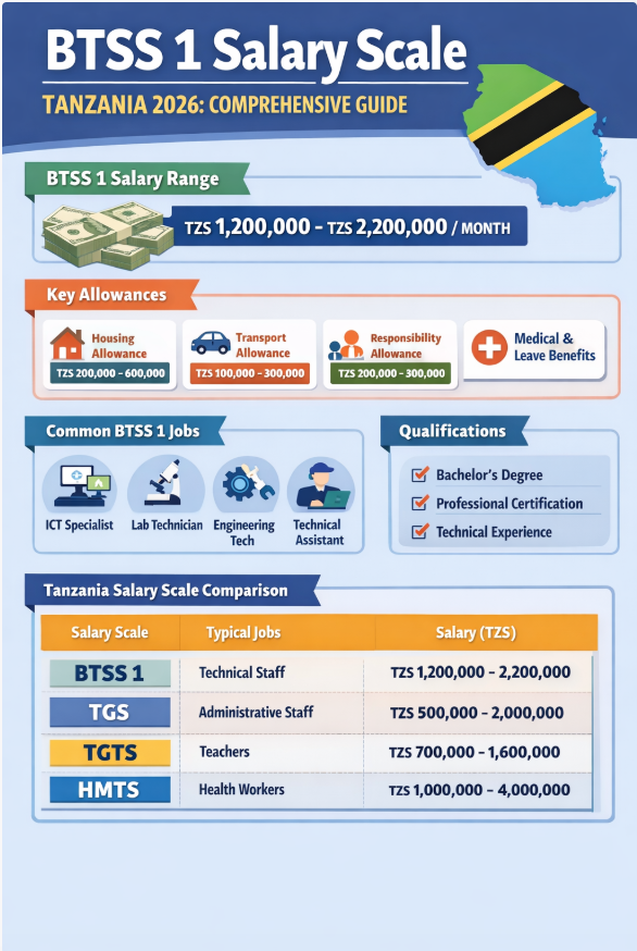 BTSS 1 Salary Scale Tanzania