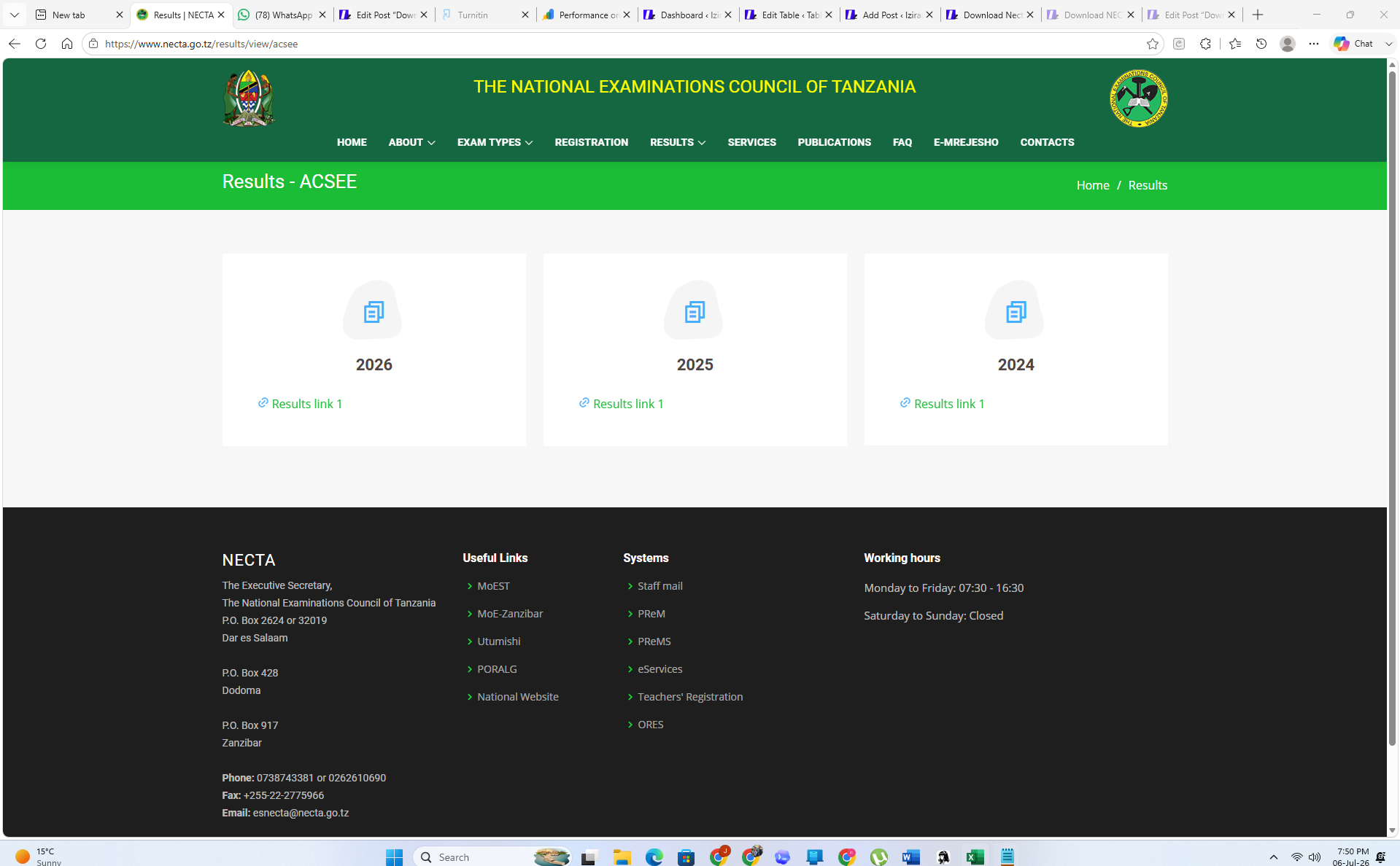 Necta Form Six Results 2026 Pdf