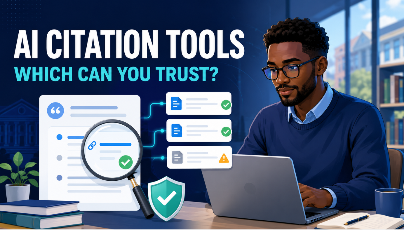 African researcher verifying references using trusted AI citation tools