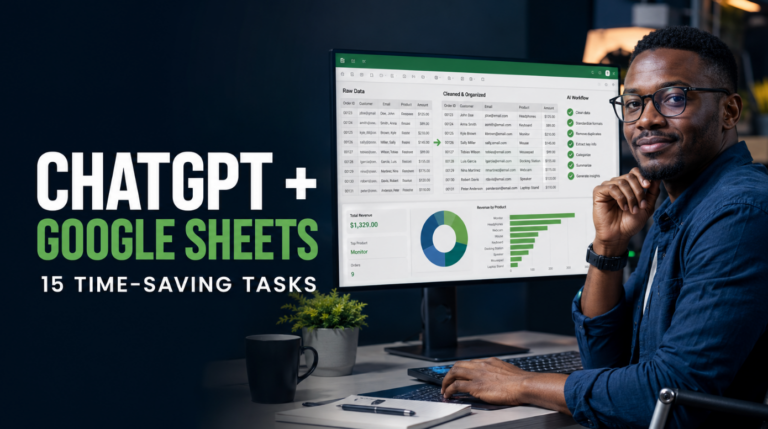 Technology professional using ChatGPT with Google Sheets to clean data, create charts and automate spreadsheet tasks