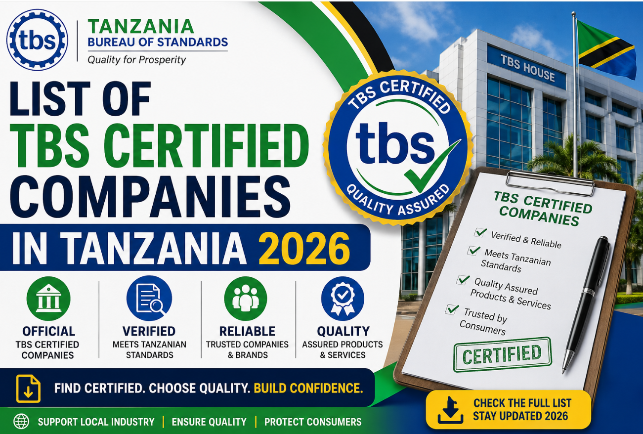 TBS Certified Companies in Tanzania